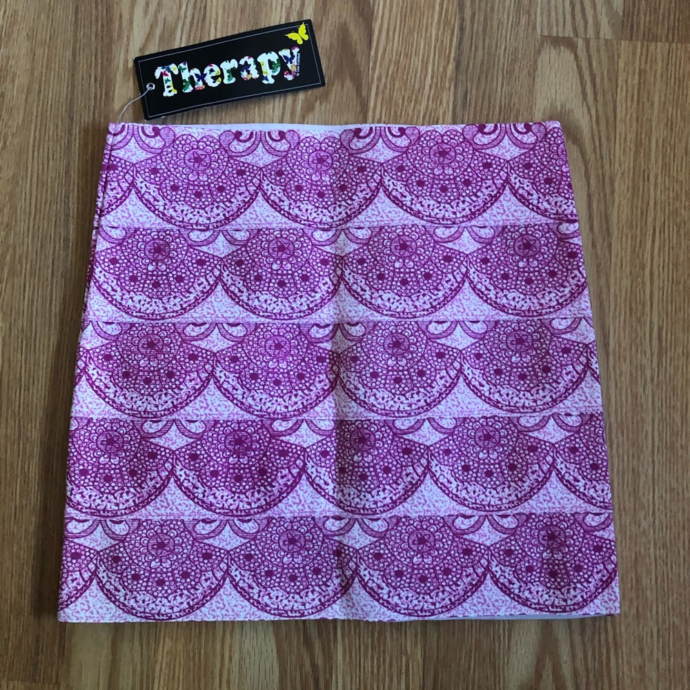 Therapy Full Elastic Skirt Fuchsia Print M